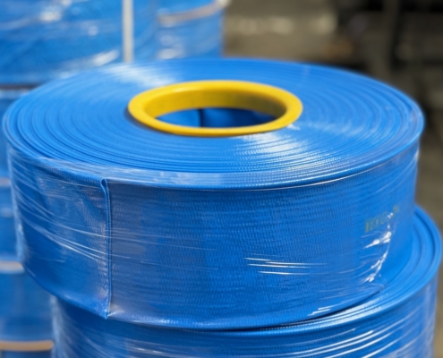 Blue layflat discharge hose