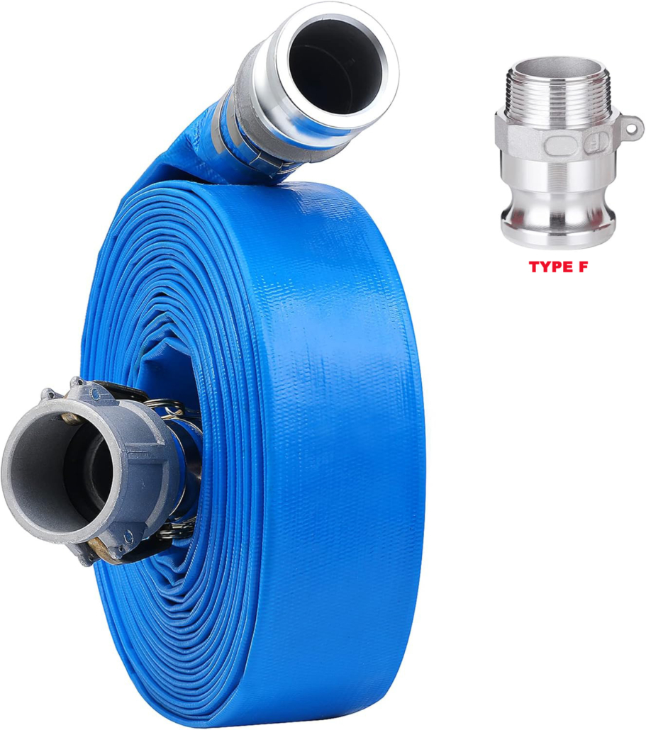 layflat discharge hose with aluminum camlock